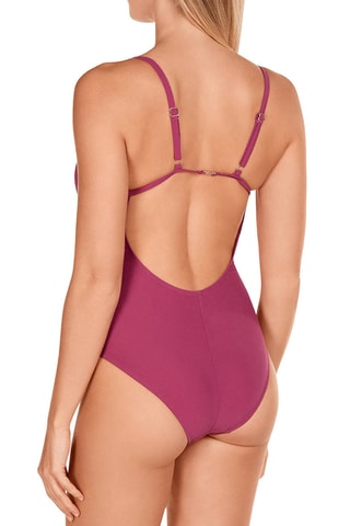 Maillot 1 pièce coques - Vieux rose - Dolores Cortés