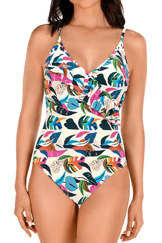 Maillot 1 pièce coques - Blanc - Tamouré