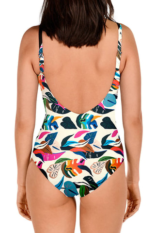 Maillot 1 pièce coques - Blanc - Tamouré