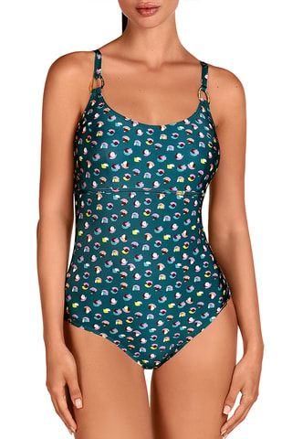 Maillot 1 pièce coques - Bleu canard - Dolores Cortés