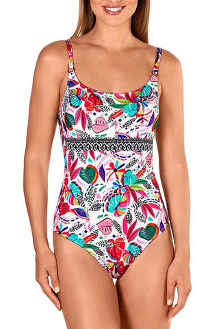 Maillot 1 pièce coques - Blanc - Tamouré