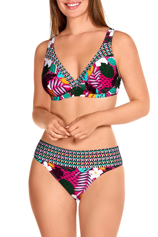 Maillot 2 pièces taille haute coques - Rose - Tamouré