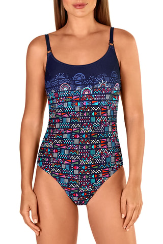 Maillot 1 pièce coques - Bleu marine - Tamouré