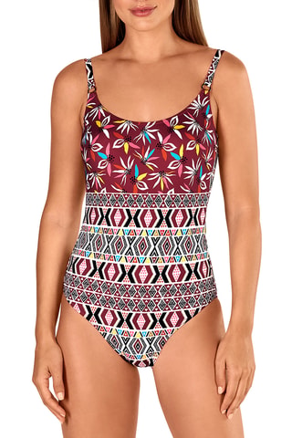 Maillot 1 pièce coques - Marron - Tamouré