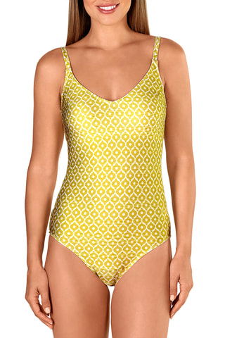 Maillot 1 pièce coques - Vert olive - Tamouré
