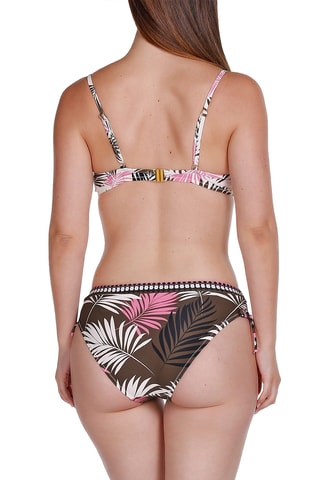 Maillot 2 pièces taille haute coques - Marron - Tamouré
