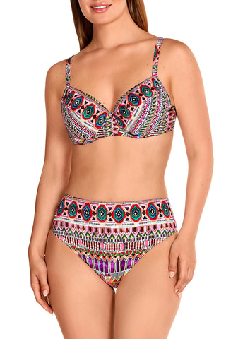 Maillot 2 pièces taille haute coques - Rose - Tamouré