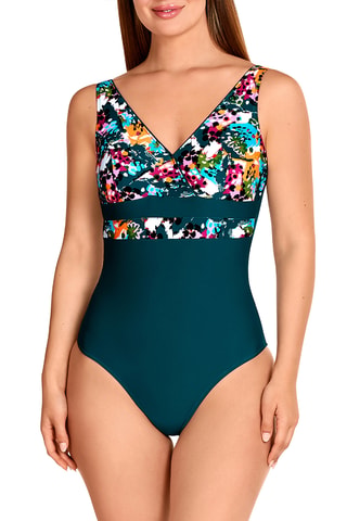 Maillot 1 pièce coques - Vert foncé - Tamouré