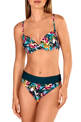 Maillot 2 pièces taille haute coques - Vert foncé - Tamouré