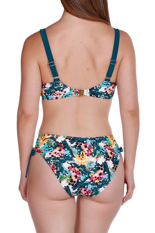 Maillot 2 pièces taille haute coques - Vert foncé - Tamouré