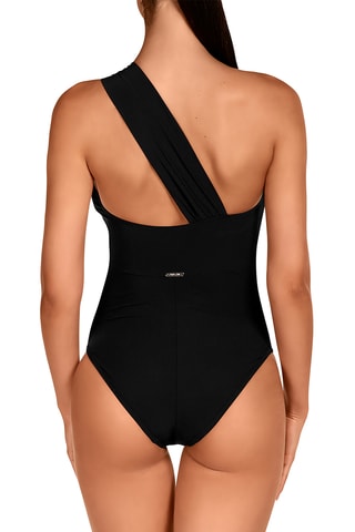 Maillot 1 pièce asymétrique coques - Noir - Dolores Cortés