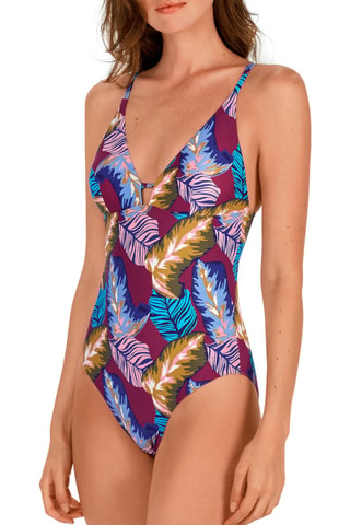 Maillot 1 pièce coques - Violet - Tamouré