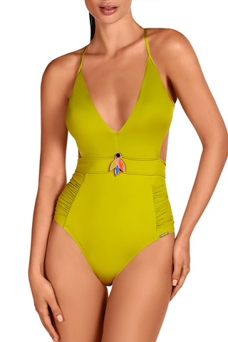 Maillot 1 pièce coques - Vert olive - Dolores Cortés