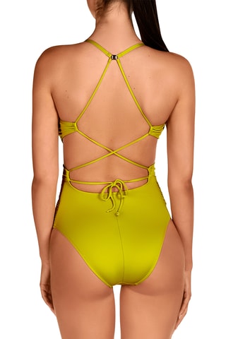 Maillot 1 pièce coques - Vert olive - Dolores Cortés