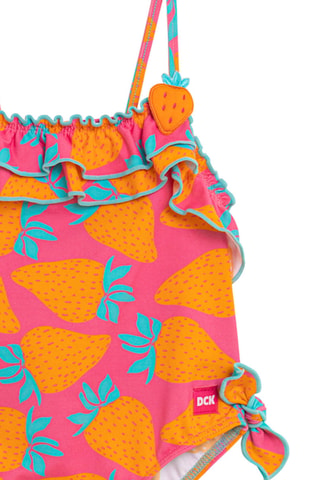 Maillot 1 pièce - Fuchsia et orange - DC-Kids Dolores Cortés