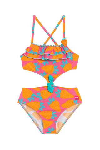 Maillot 1 pièce - Fuchsia et orange - DC-Kids Dolores Cortés