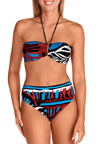 Maillot 2 pièces taille haute - Bleu électrique - Dolores Cortés
