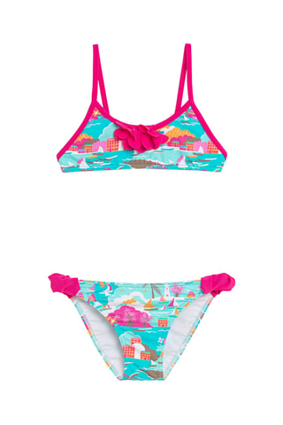 Maillot 2 pièces - Turquoise et fuchsia - DC-Kids Dolores Cortés