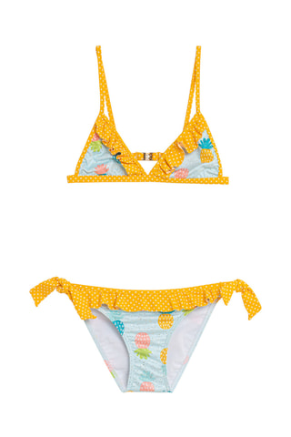 Maillot 2 pièces - Turquoise et jaune - DC-Kids Dolores Cortés
