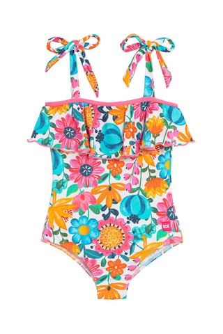 Maillot 1 pièce - Blanc et rose poudré - DC-Kids Dolores Cortés