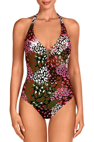 Maillot 1 pièce coques - Vert foncé - Dolores Cortés