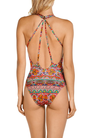 Maillot 1 pièce coques - Marron - Dolores Cortés