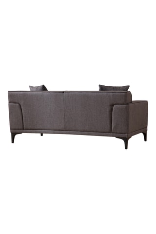 Canapé Petra - Anthracite - 2 places - Revêtement en polyester