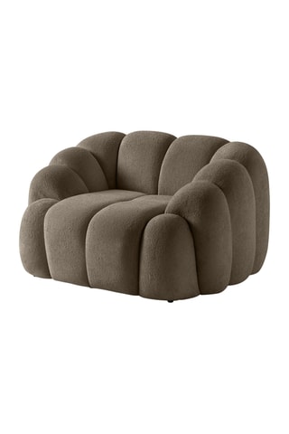 Fauteuil - Marron - En tissu texturé 