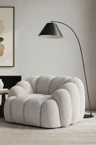 Fauteuil - Gris clair - En tissu texturé