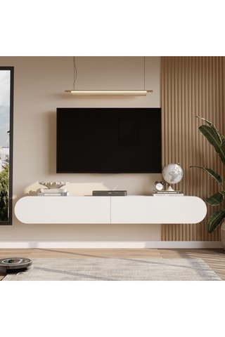 Meuble TV 2 abattants Lum - 160 x 29,5 x 29,1 cm