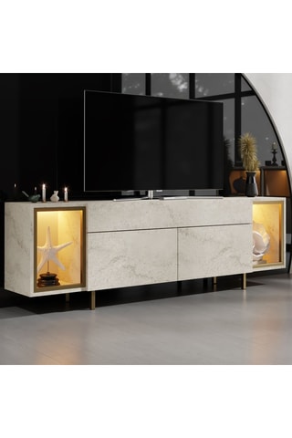 Meuble TV 2 abattants Zenith - 180 x 55 x 32 cm