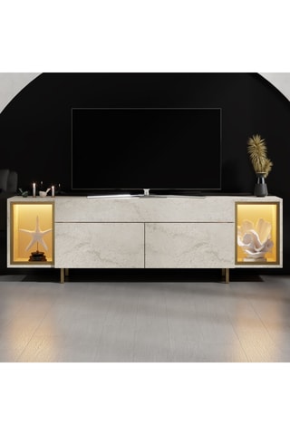 Meuble TV 2 abattants Zenith - 180 x 55 x 32 cm