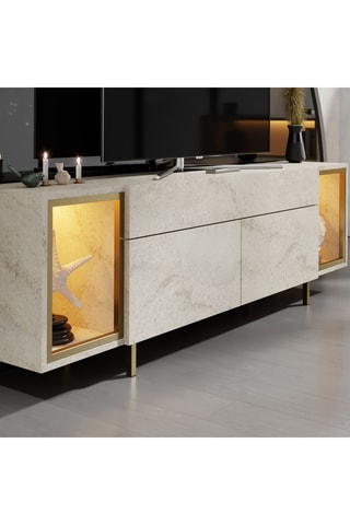 Meuble TV 2 abattants Zenith - 180 x 55 x 32 cm