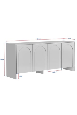 Console 4 portes Arlen - 180 x 80 x 45 cm