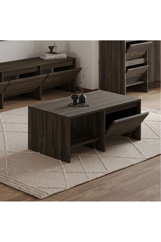 Table basse 1 porte Laris - 90 x 45 x 35 cm