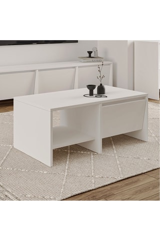 Table basse 1 porte Laris - 90 x 45 x 35 cm