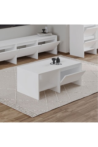 Table basse 1 porte Laris - 90 x 45 x 35 cm