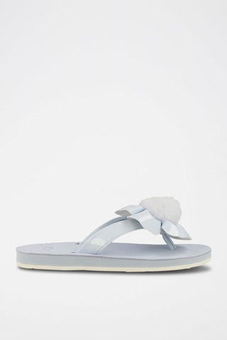 Tongs en cuir Poppy Bleu pâle