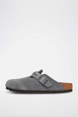 Sabots en nubuck Boston - Gris clair