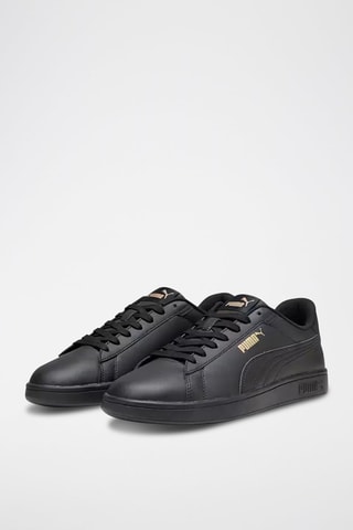 Baskets en cuir Smash3.0 L - Noir et doré