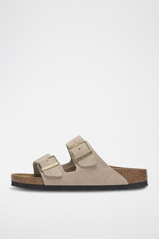 Mules en nubuck Arizona - Beige clair