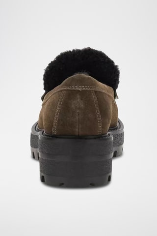 Mocassins plateformes fourrés en nubuck Yanikay - Marron