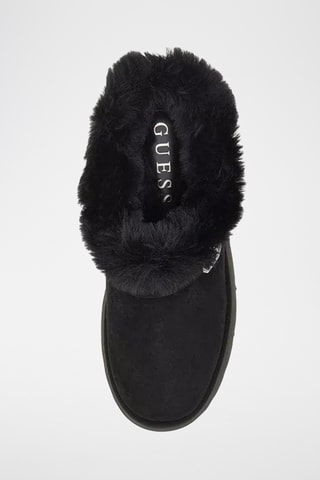 Sabots plateformes fourrés en nubuck Dolmana2 - Noir