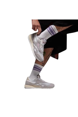 Chaussures de marche en nubuck Classic Nylon 89 - Gris clair