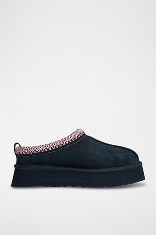 Sabots fourrés plateformes de randonnée en nubuck Tazz II - Bleu marine