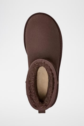 Bottines fourrées de marche plateformes en nubuck Classic Mini - Marron