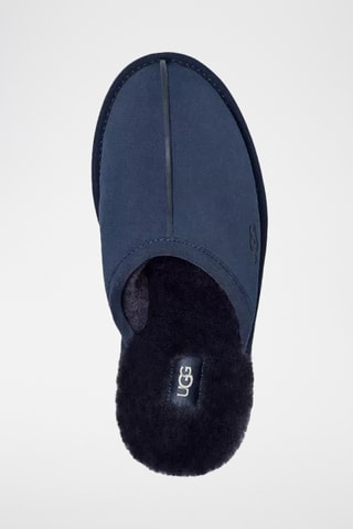 Sabots fourrés de marche en nubuck Scuff - Bleu marine