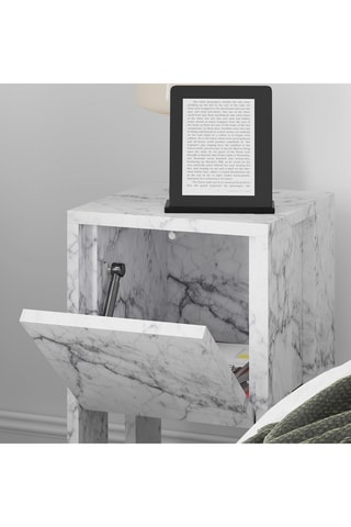 Table de chevet 1 abattant Ema - 30 x 55 x 30 cm