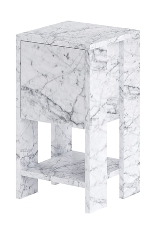 Table de chevet 1 abattant Ema - 30 x 55 x 30 cm