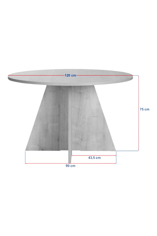 Table à manger Virella - 120 x 75 x 120 cm